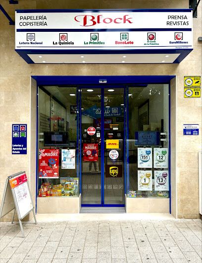 PAPELERIA BLOCK y RECEPTOR DE LOTERIAS Y APUESTAS DEL ESTADO 01055